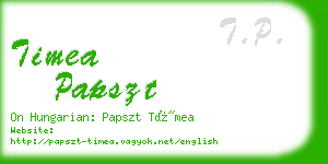 timea papszt business card